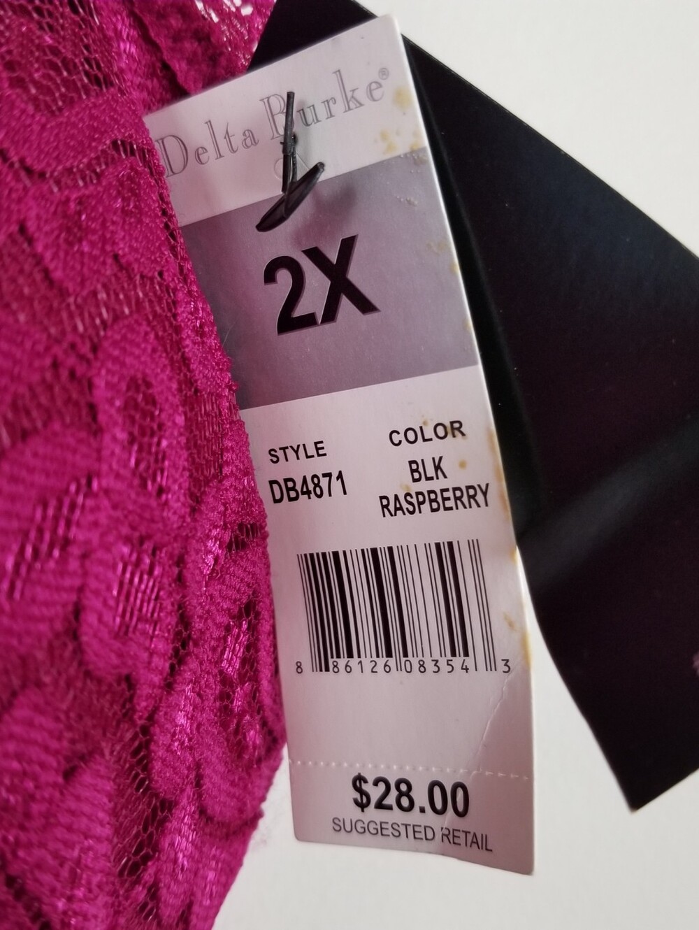 Delta Burke Lace Bralette Size 2X NWT - Picture 6 of 7